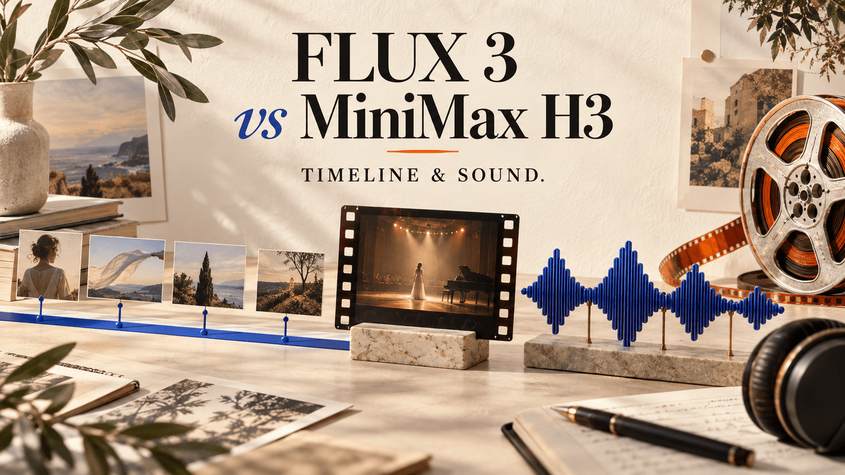 FLUX 3 vs MiniMax H3: fotogramas clave, audio y costo