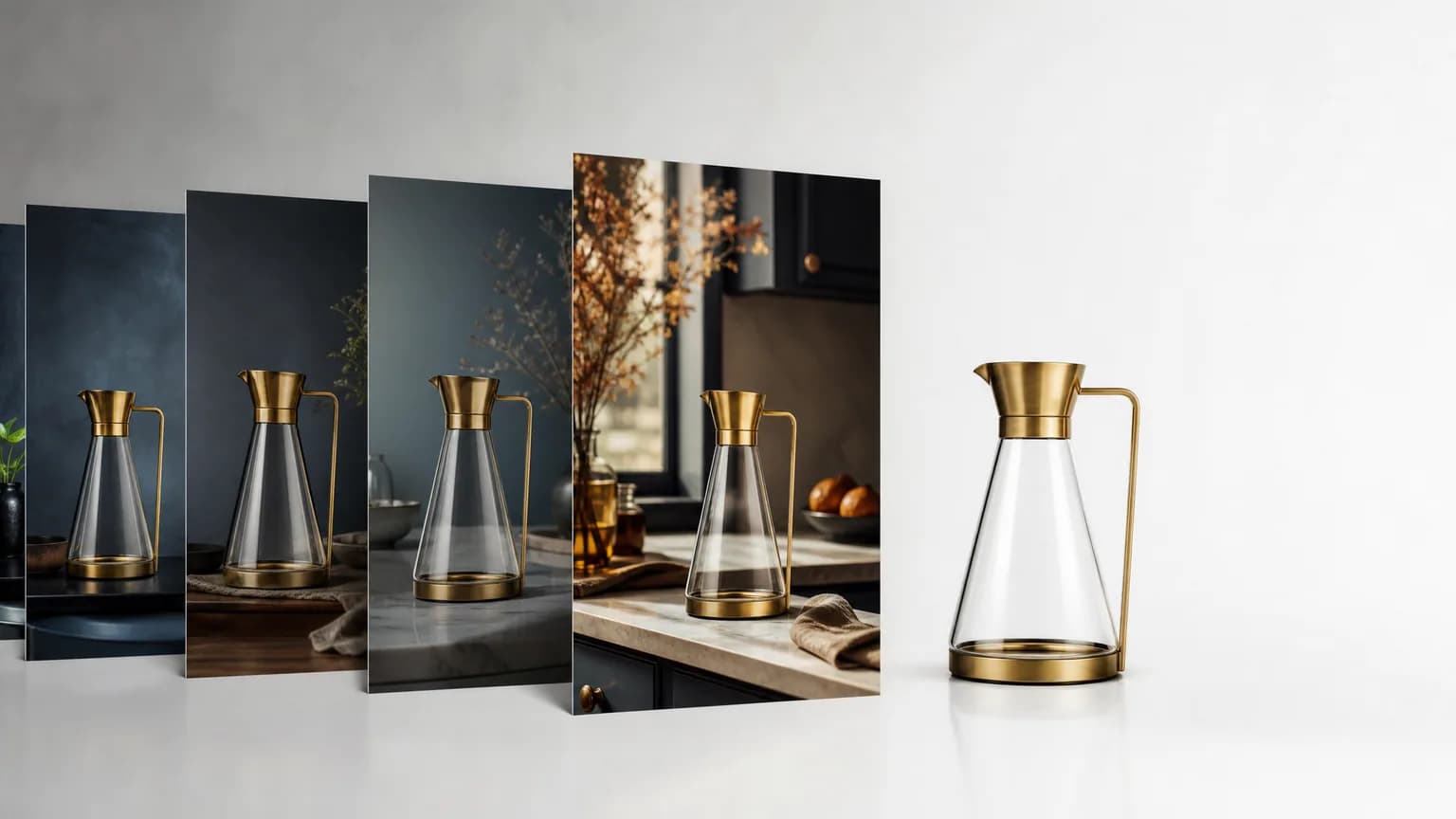 FLUX.2 Pro Produktfotografie in mehreren Kampagnenszenen