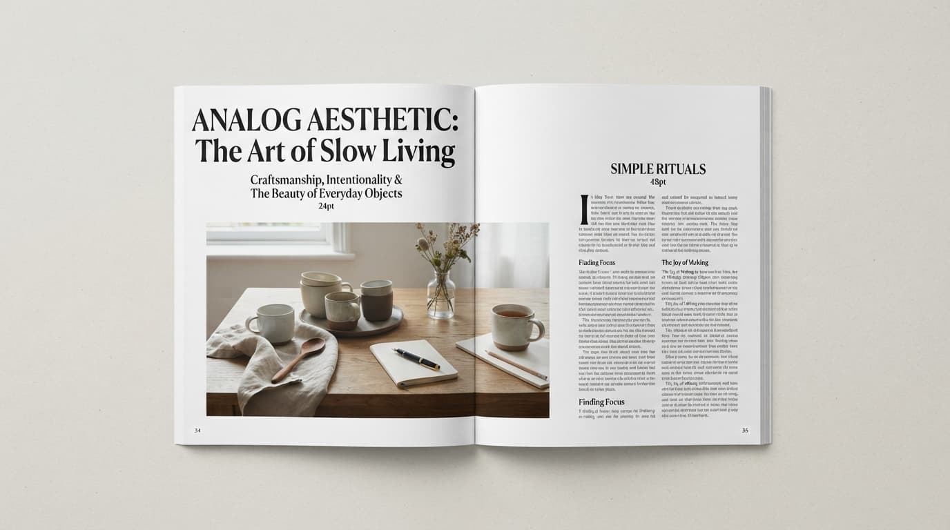 An editorial poster with crisp small typography and planned layout