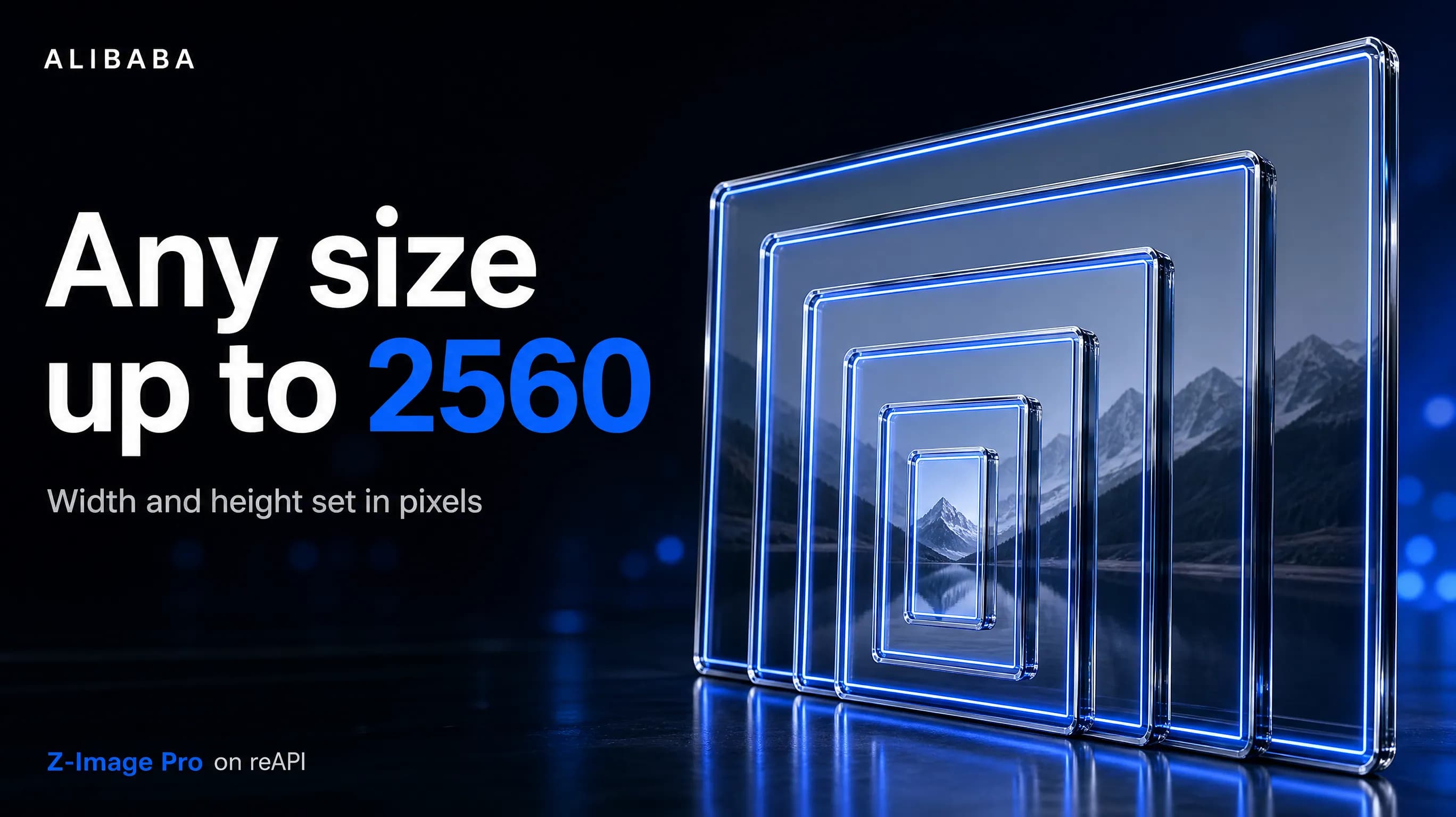 Affiche Z-Image Pro — tout format jusqu'à 2560, largeur et hauteur en pixels