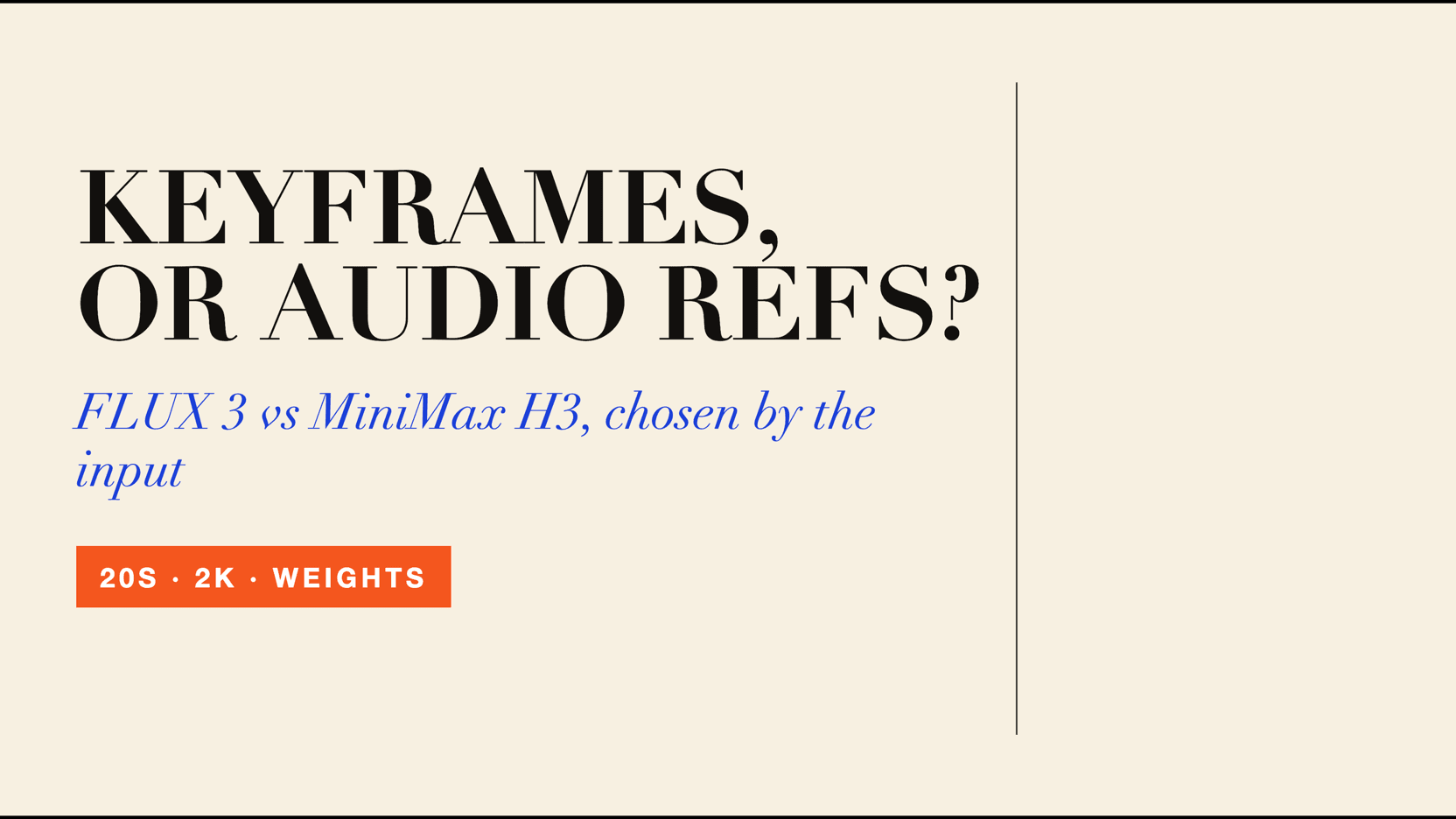 FLUX 3 vs MiniMax H3: Keyframes, Audio, and Cost FLUX 3 vs MiniMax H3: Keyframes, Audio, and Cost