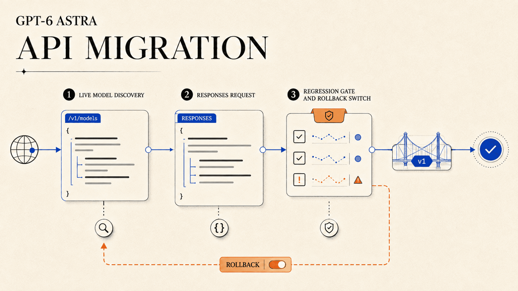 Migración a GPT-6 Astra: Responses, tools y rollback Migración a GPT-6 Astra: Responses, tools y rollback
