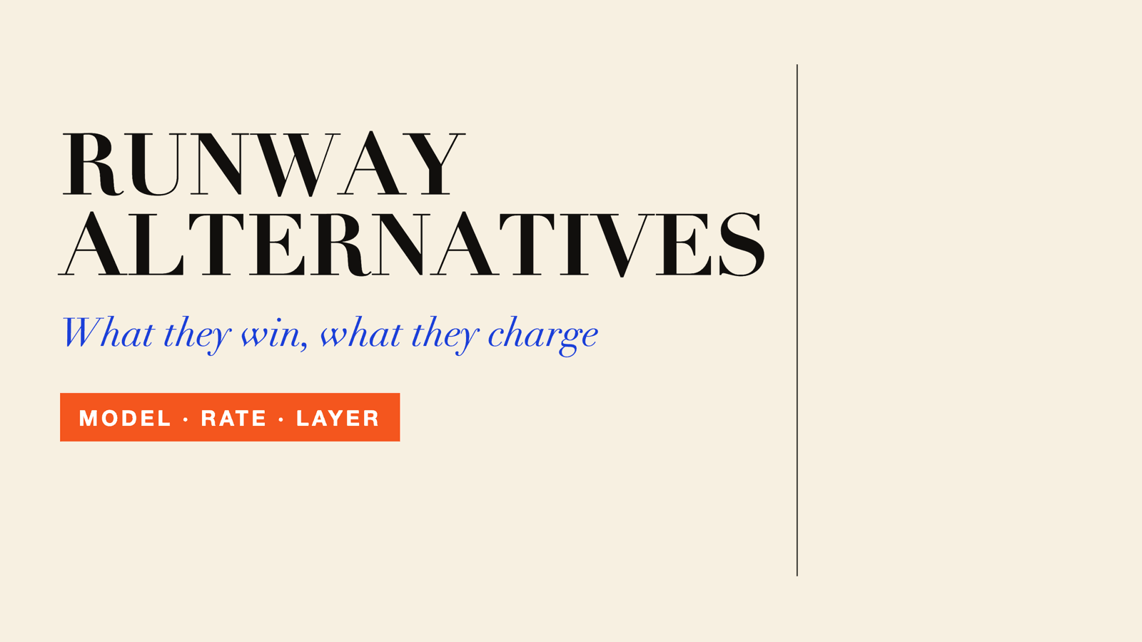 Runway Alternatives in 2026: A Head-to-Head With reAPI Runway Alternatives in 2026: A Head-to-Head With reAPI