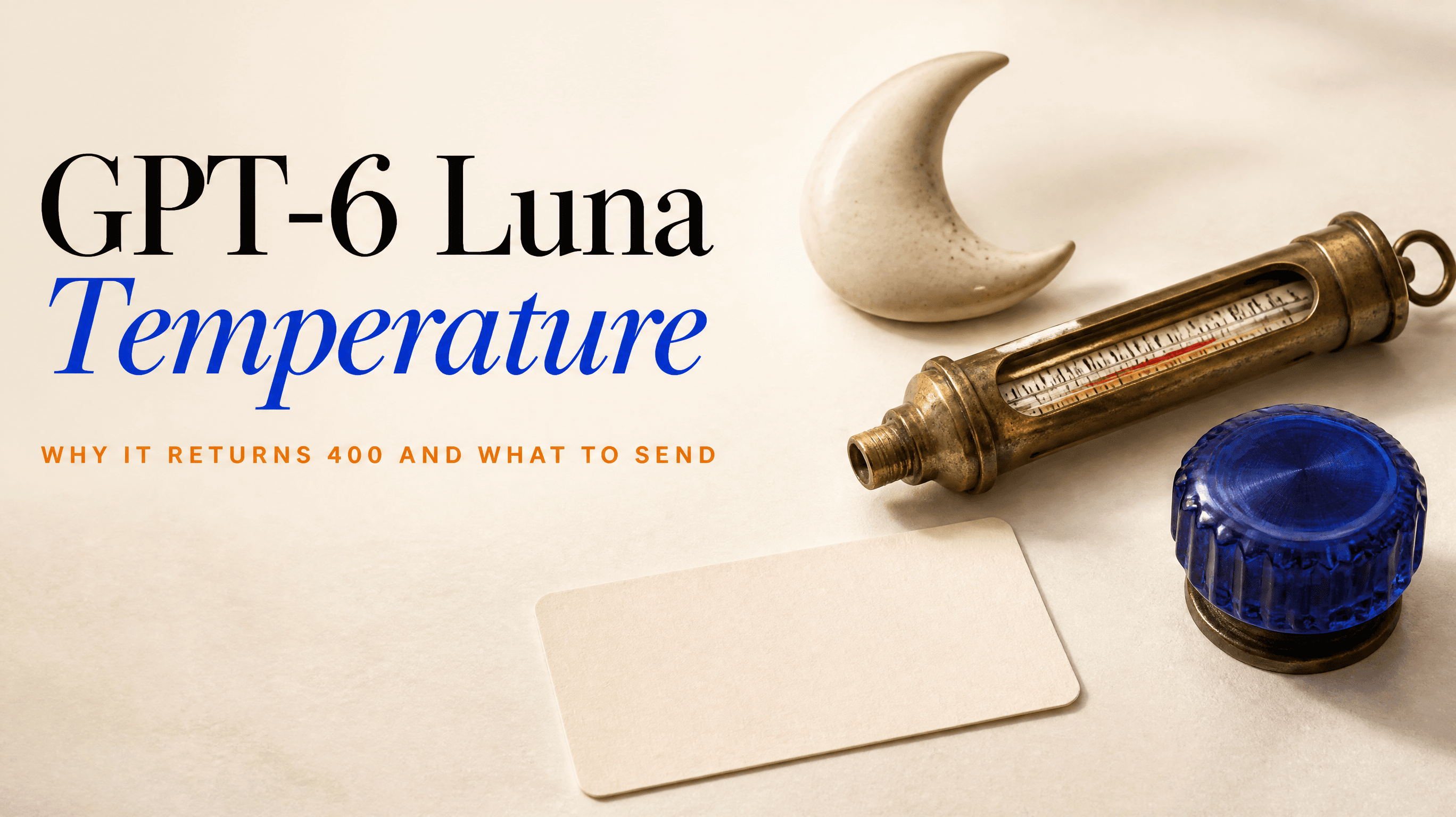 GPT-6 Luna API Set Temperature: Why It Returns 400 and What to Send GPT-6 Luna API Set Temperature: Why It Returns 400 and What to Send