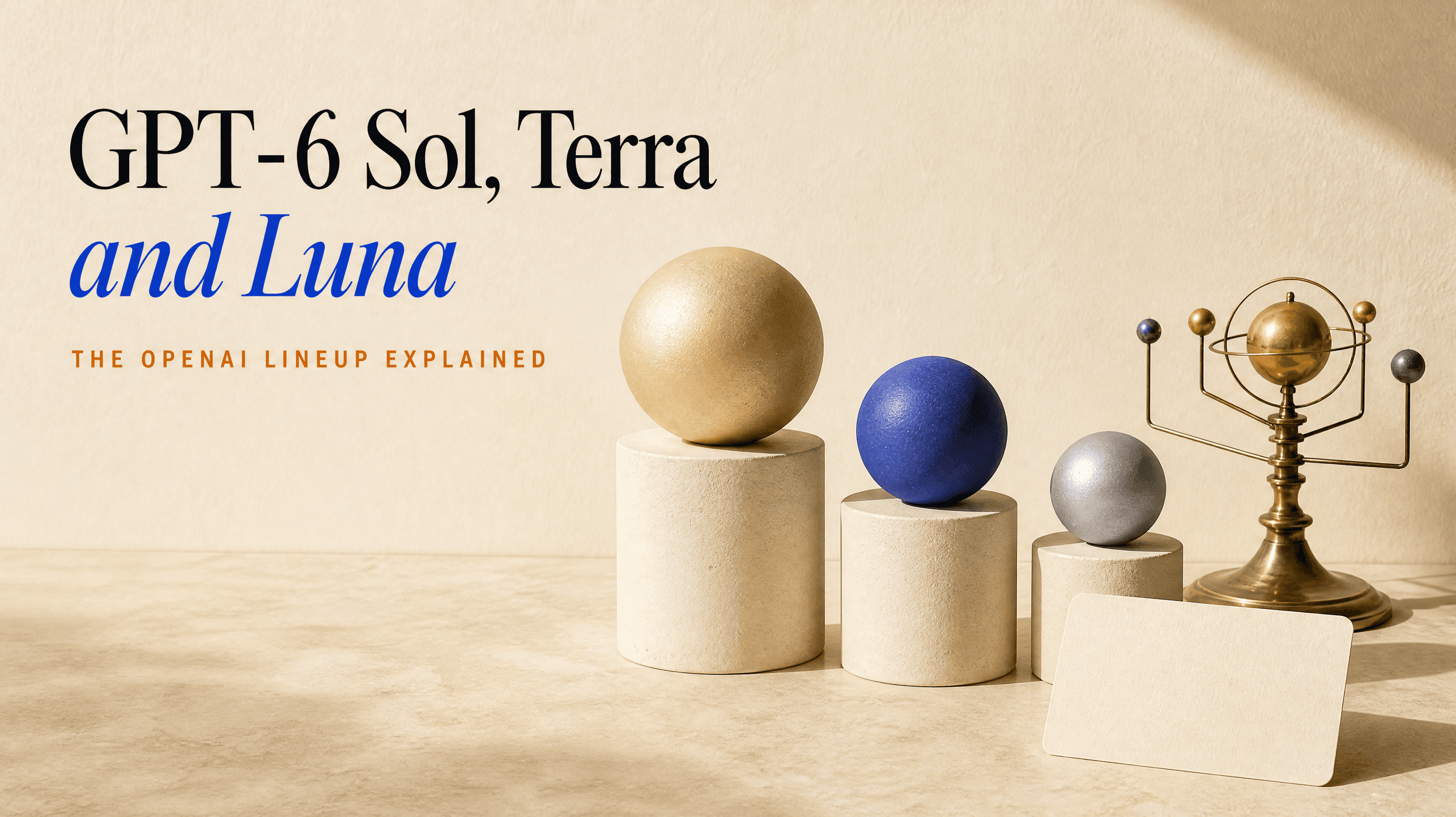 GPT-6 Sol vs Terra vs Luna:Astra と 6.1 Sol の位置づけ GPT-6 Sol vs Terra vs Luna:Astra と 6.1 Sol の位置づけ