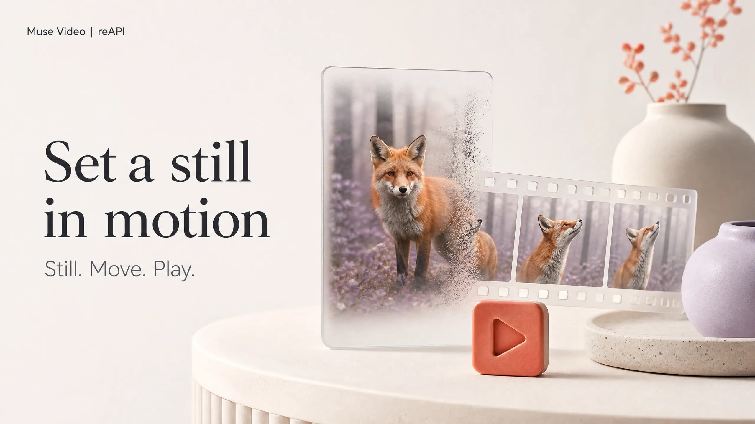 Muse Video animating a still image into a short clip