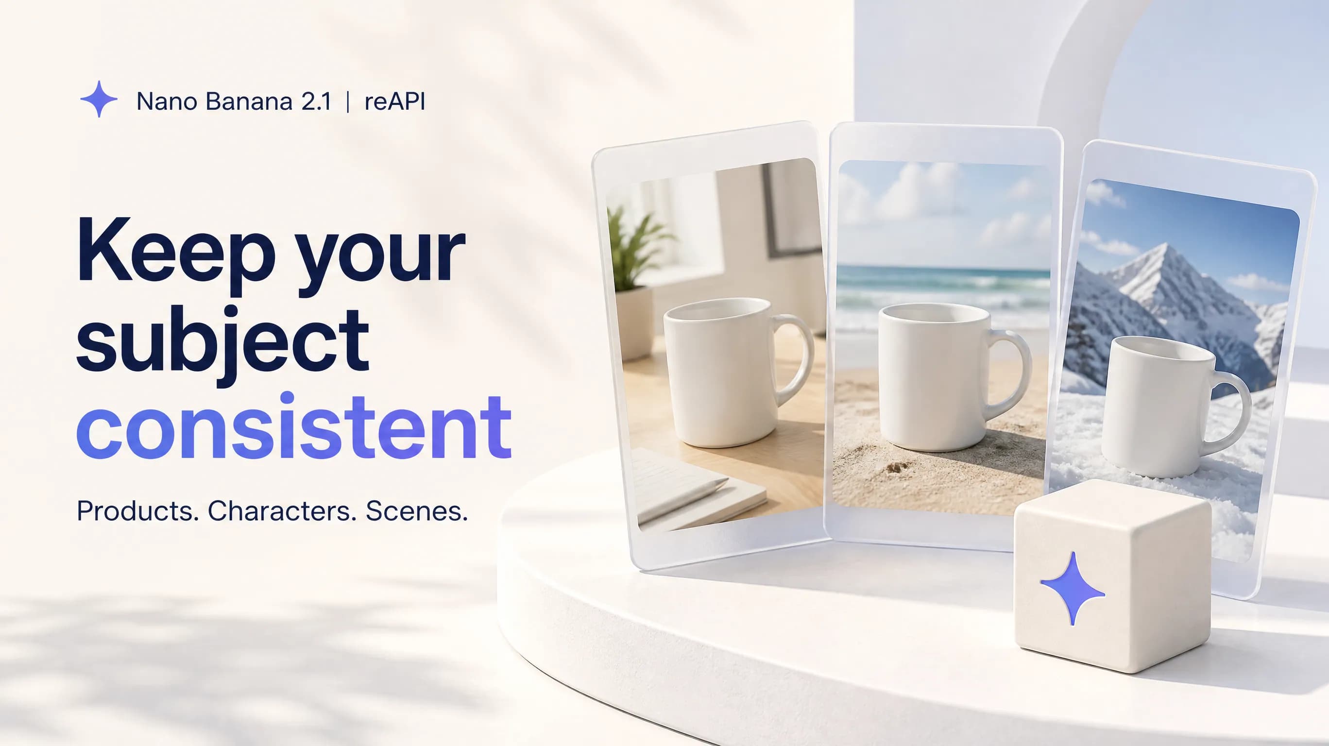 Illustration: one product kept consistent across scenes