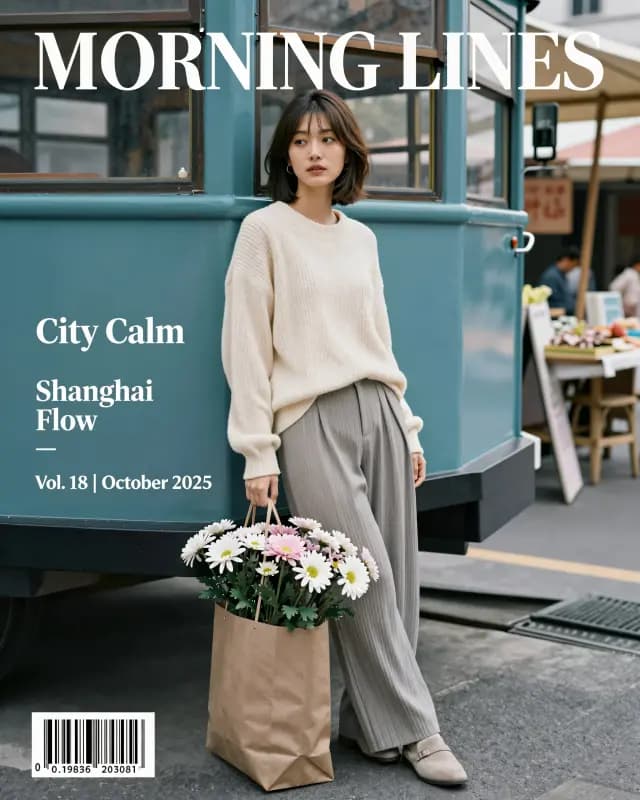 エディトリアルなタイポグラフィのZ-Image雑誌表紙